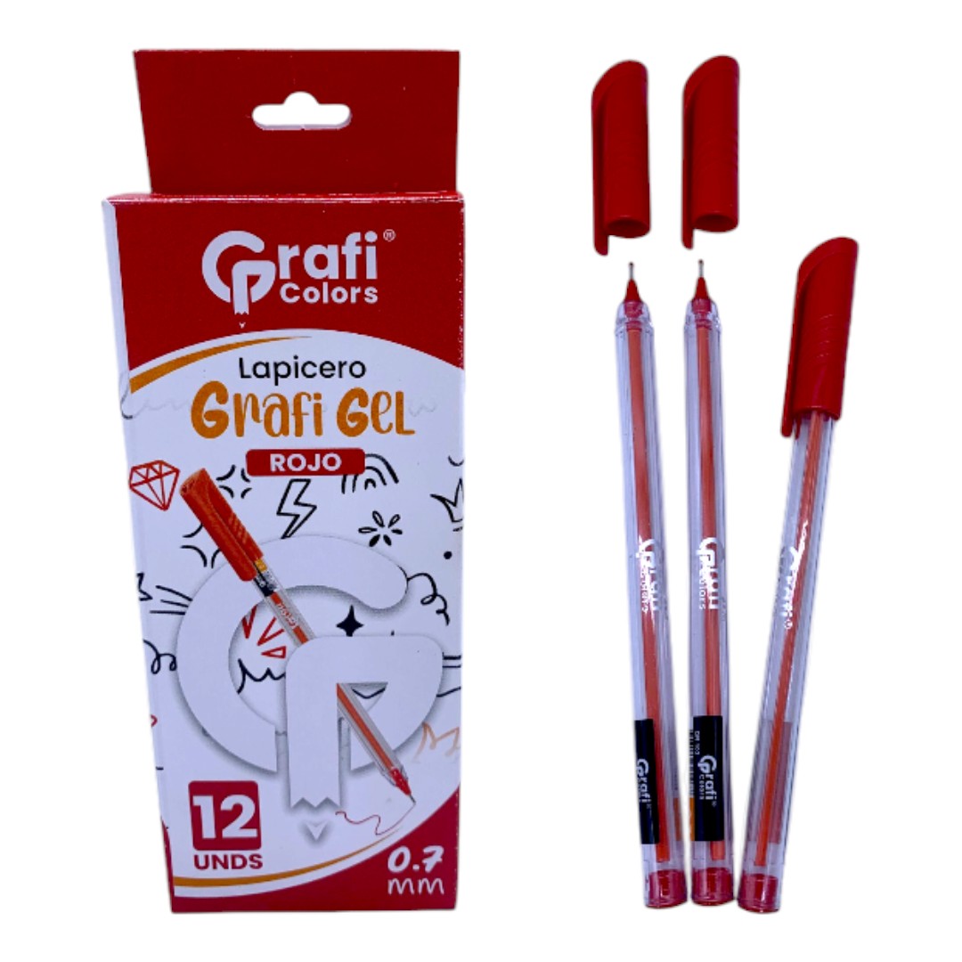 LAPICERO GEL ROJO GRAFI