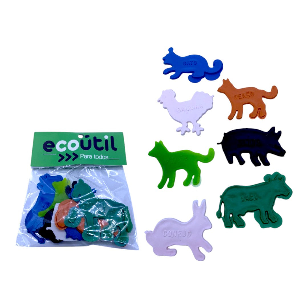 ANIMALES PLANOS X 7 PINATERIA