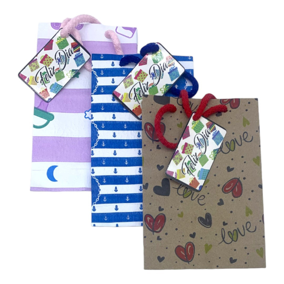 BOLSA REGALO KRAFT ESTAMPADA S
