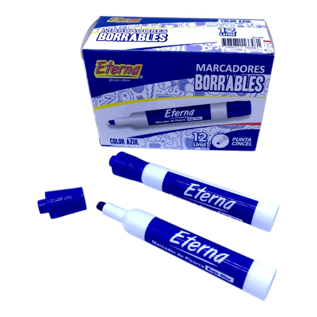 MARCADOR BORRABLE AZUL