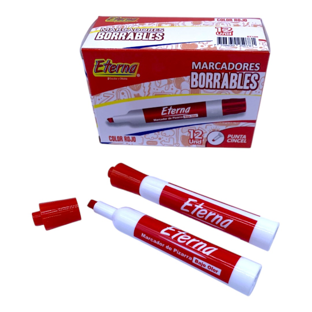 MARCADOR BORRABLE ROJO