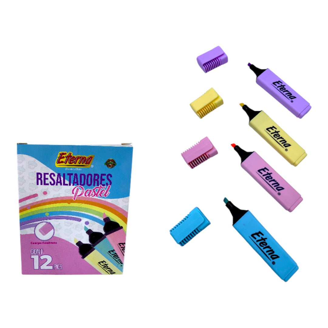 RESALTADOR COLORES PASTEL ETERNA