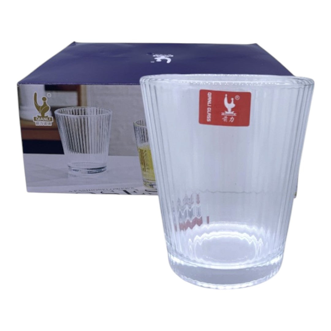 VASO VIDRIO RAYAS