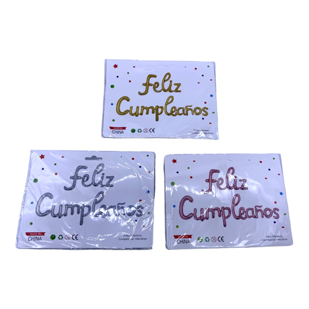 BUQUET FELIZ CUMPLEANOS CURSIVO