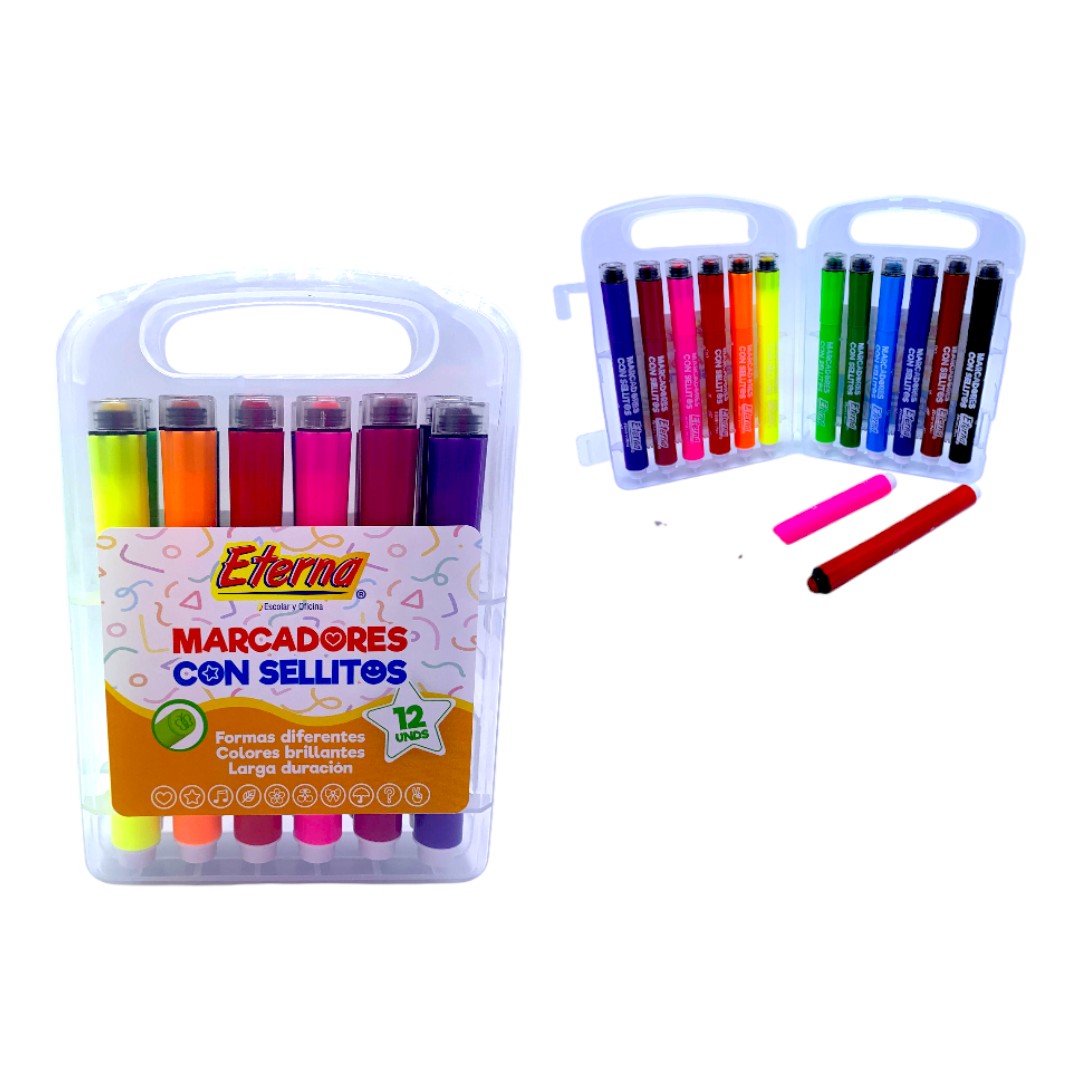 PLUMONES X 12 CON SELLO
