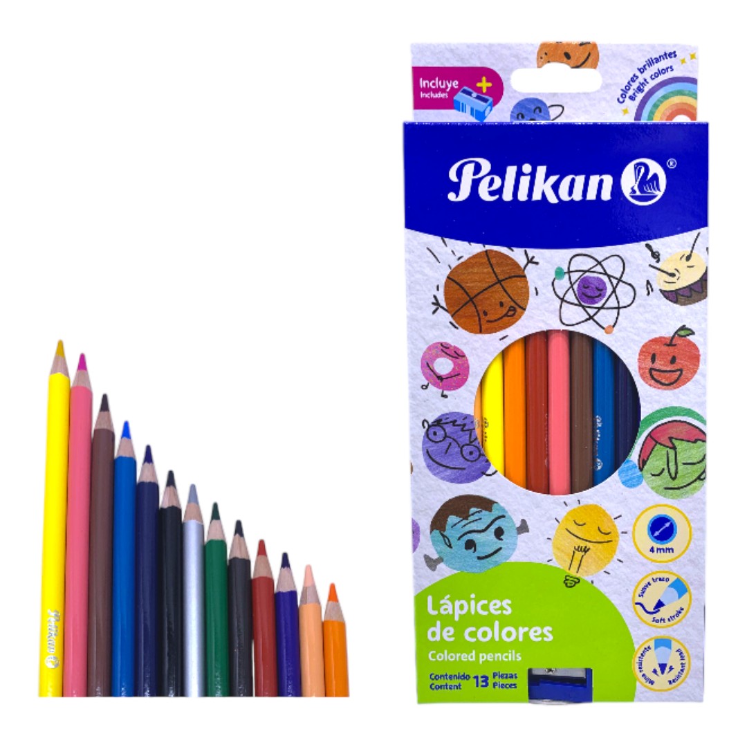 COLORES 4MM X13+SACAPUNTAS