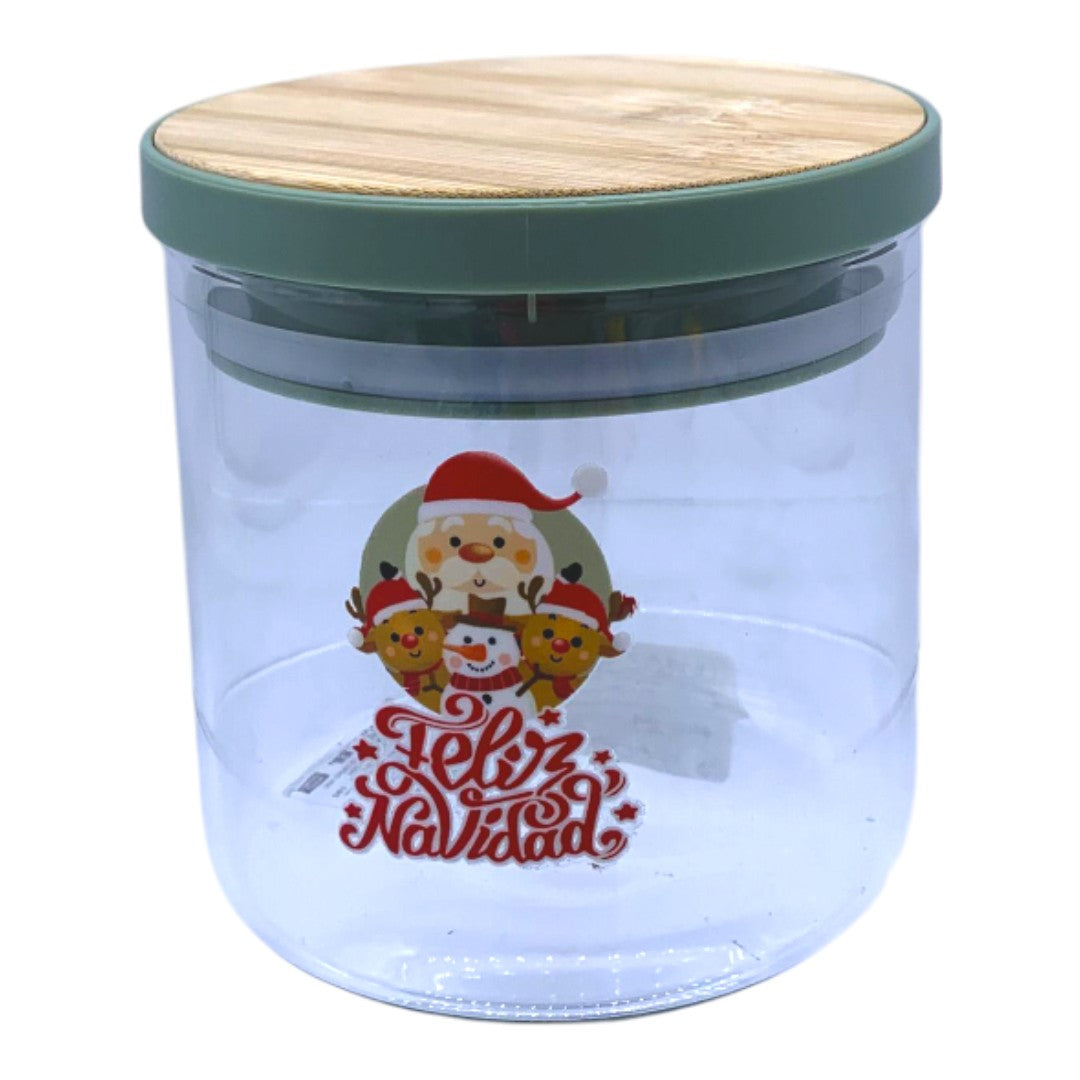RECIPIENTE NAVIDENO VIDRIO 550 ML