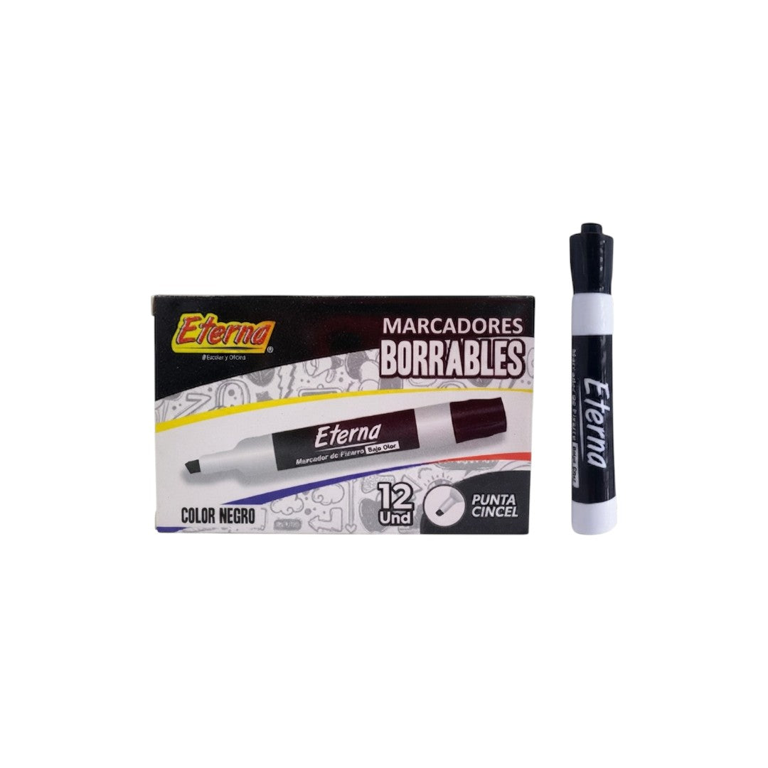 MARCADOR BORRABLE NEGRO ETERNA