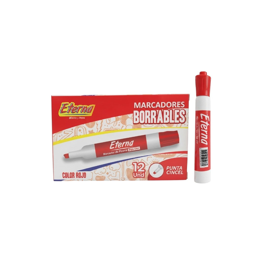 MARCADOR BORRABLE ROJO ETERNA