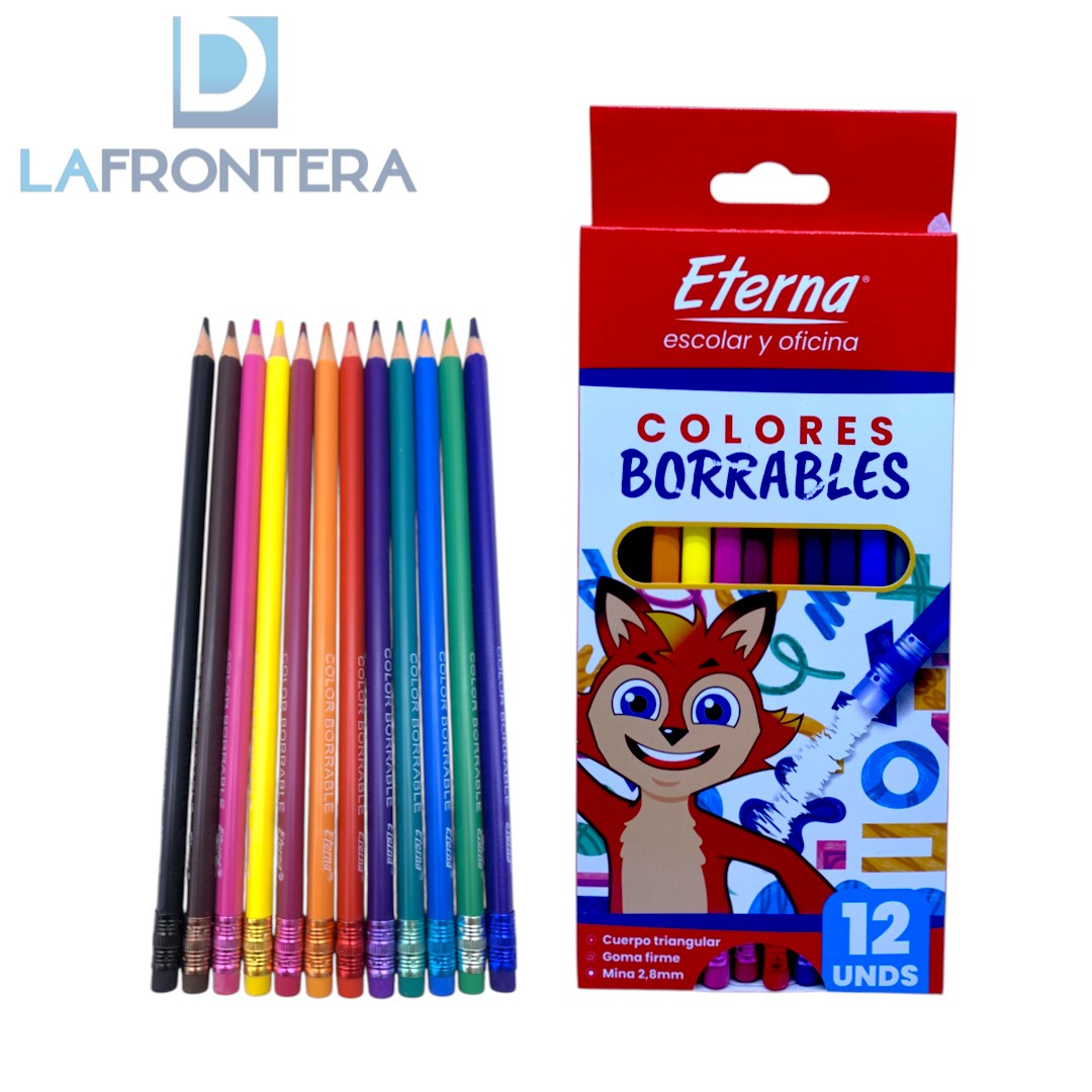 COLORES BORRABLES X 12 ETERNA
