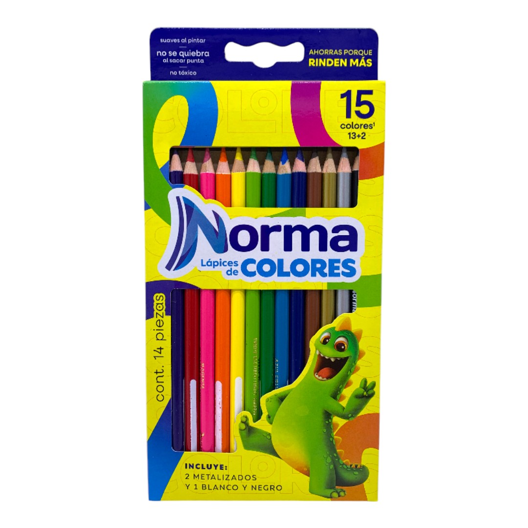 COLORES NORMA PUNTA GRUESA X 14 PZA