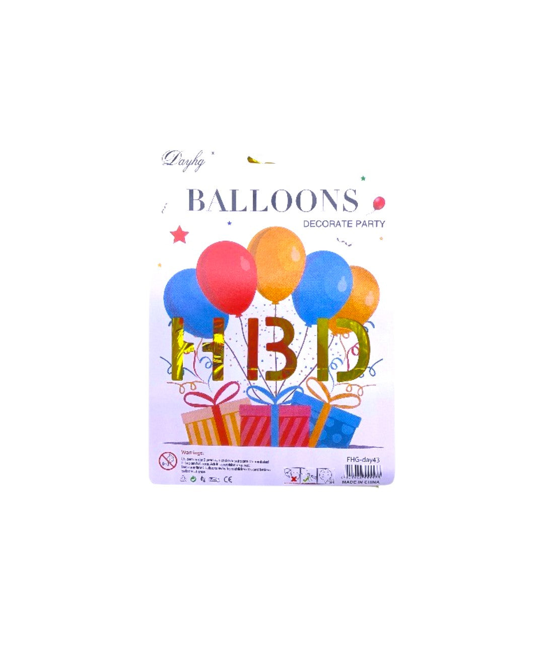 LETRERO HBD 32"