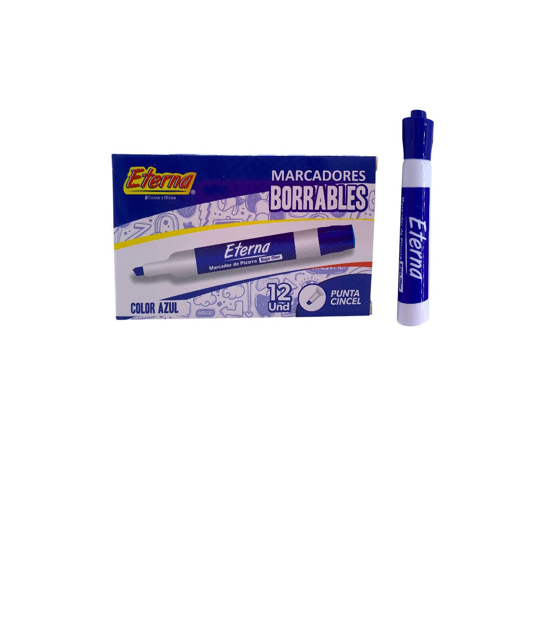 MARCADOR BORRABLE AZUL