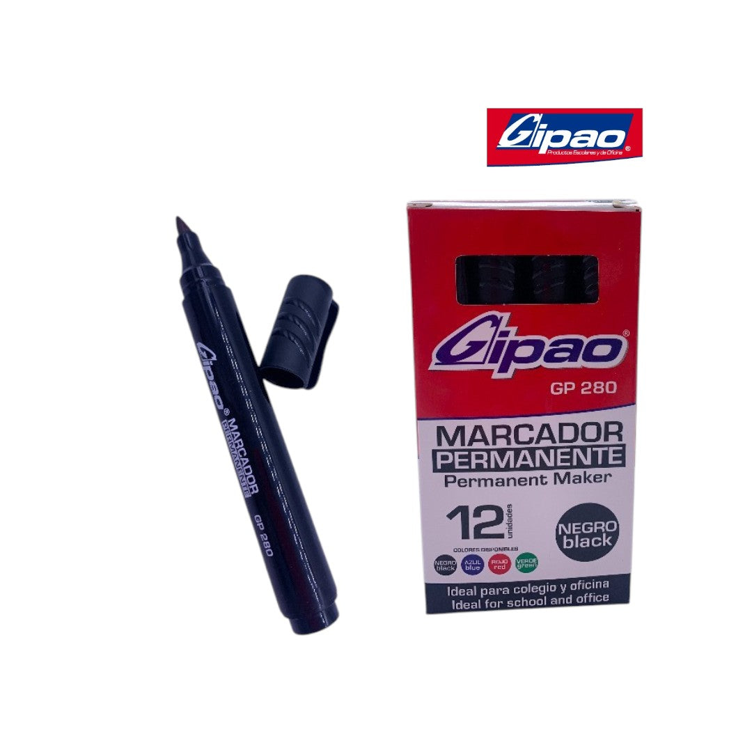 MARCADOR PERMANENTE NEGRO GIPAO