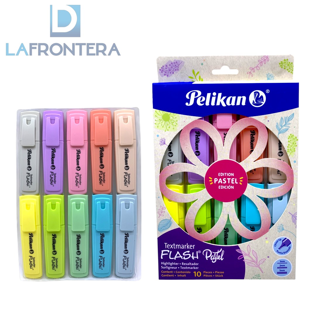SET RESALTADOR COLOR PASTEL X 10