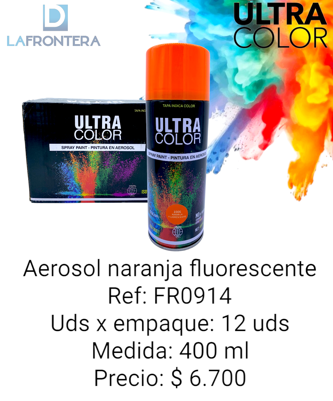 AEROSOL NARANJA FLUORESCENTE