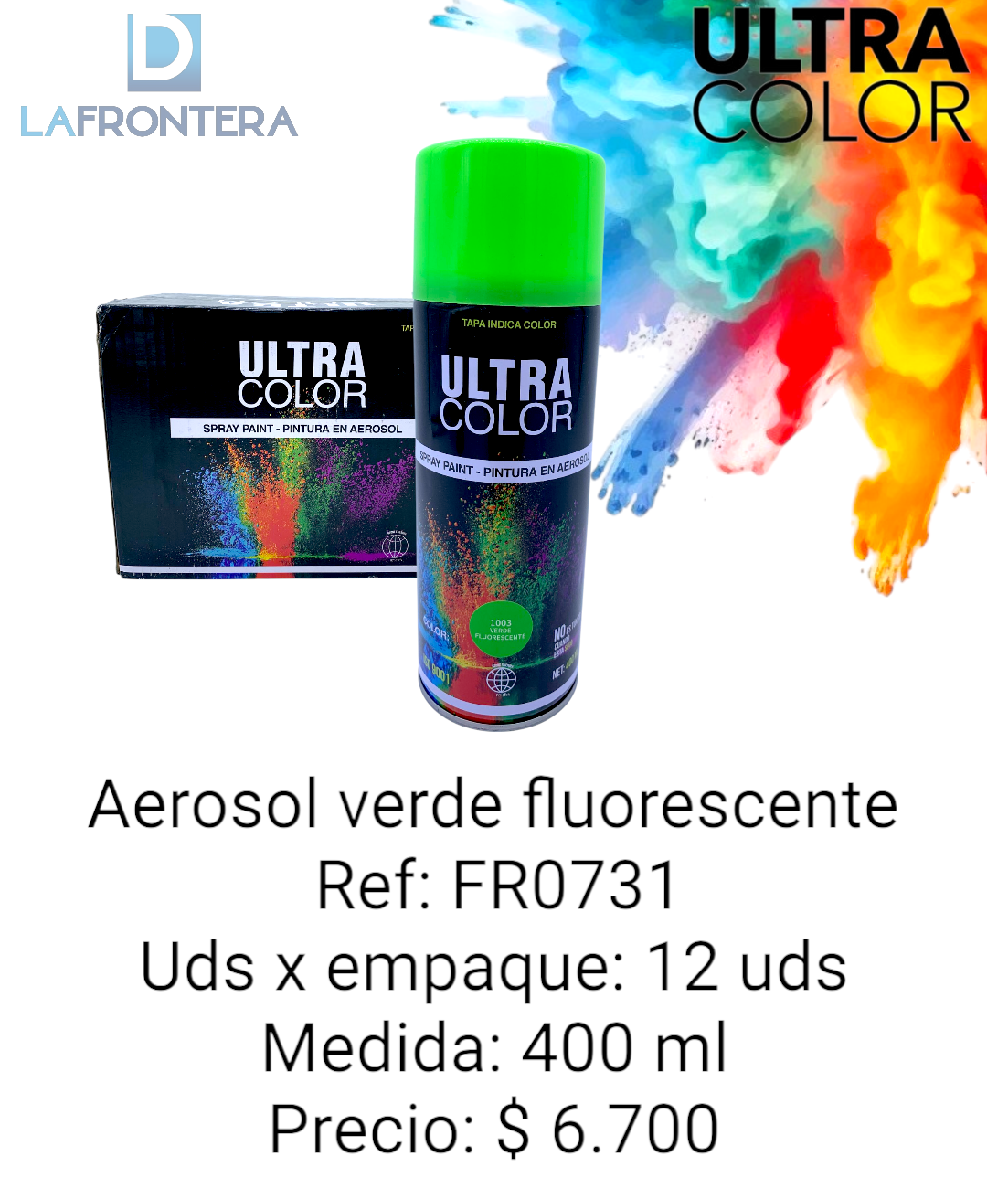 AEROSOL VERDE FLUORESCENTE
