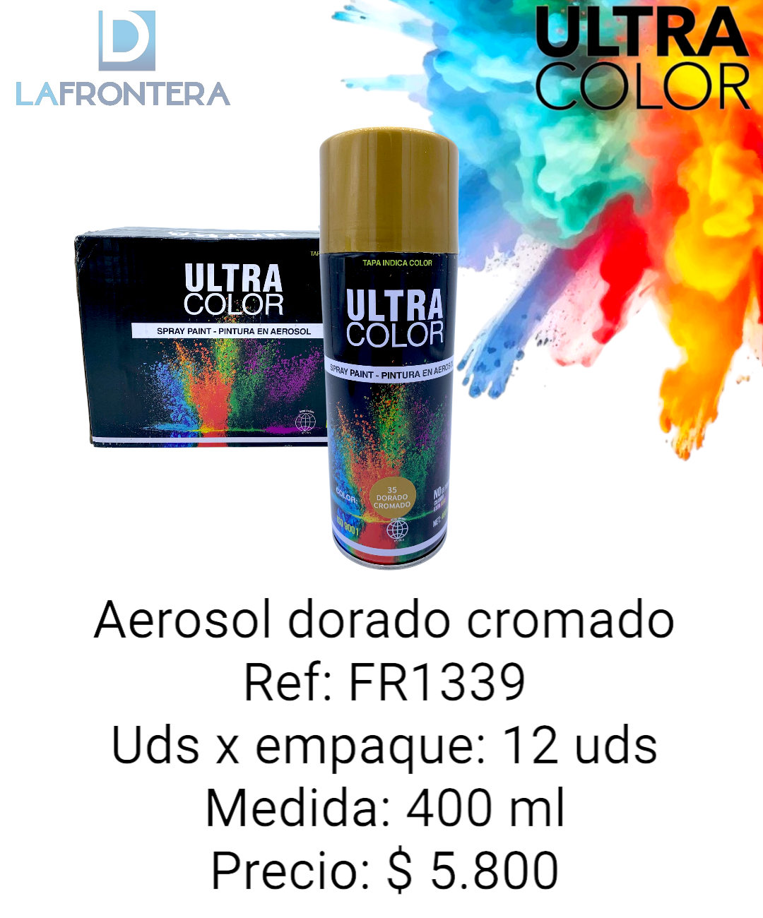 AEROSOL DORADO CROMADO
